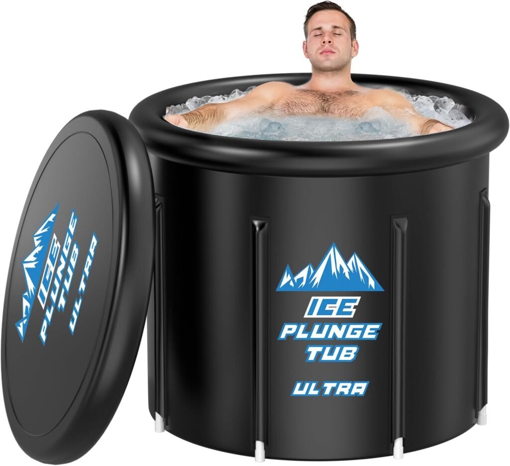 Cold Plunge Tub - XXL Size 126 Gallons Ice Bath Tub, Multiple Layered Portable Ice Bath Plunge with Cover, Suitable for Indoor Gardens Gyms Arena Cold Water Therapy Training Athletes Recovery