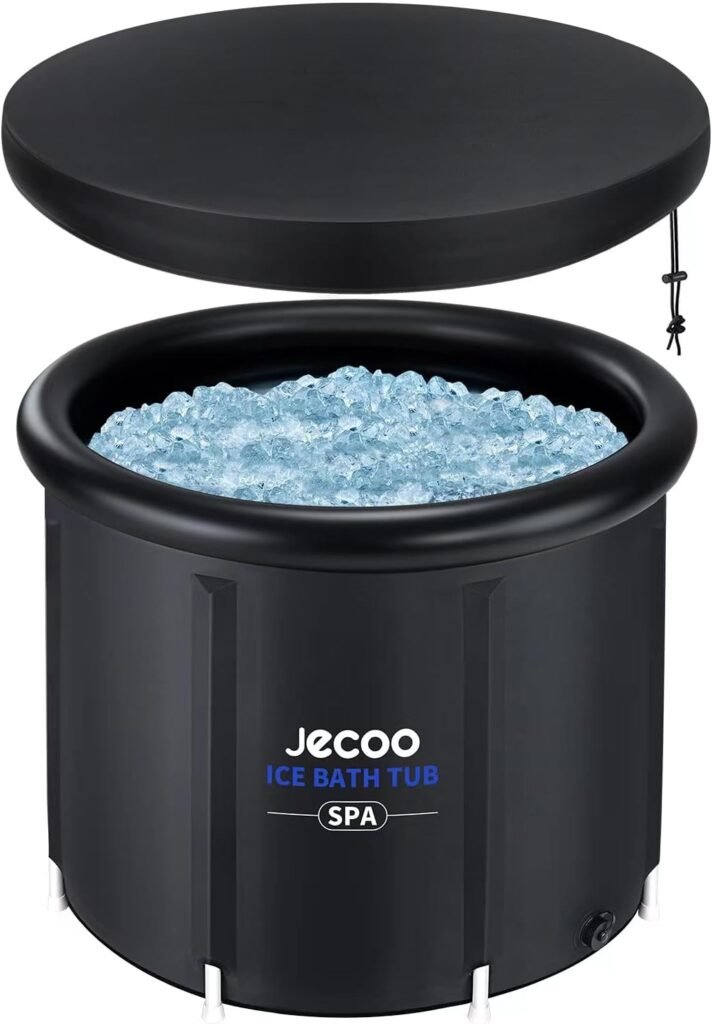 Jecoo Ice Bath Tub for Athletes, 90 Gal Heavy Duty Cold Plunge Tub Portable Cold Plunge for Adults Ice Baths Cold Water Therapy for Recovery at Home, Gyms, Indoor Outdoor