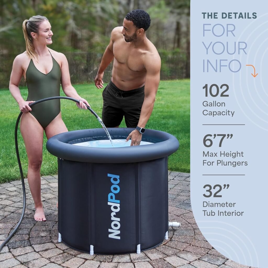 Lifepro Portable Ice Bath Tub for Cold Plunge with Cover and Storage Bag - Home  Travel Ice Bath Tub for Athletes and Adults, Durable Portable Cold Plunge Tub for Outdoor, Plunge Pool