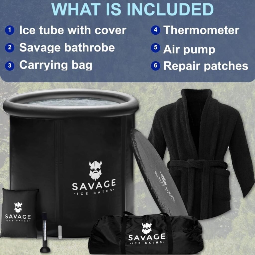 Portable Cold Plunge Tub For Athletes and Adults - Easy Installation Ice Baths at Home - Gift for Ice Bath Lover - Cold Plunge to Soothe Muscles, Ice tub, Ice Plunge Tub